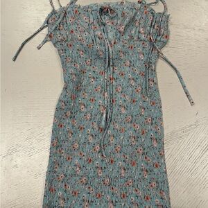 Floral Blue Mini Dress